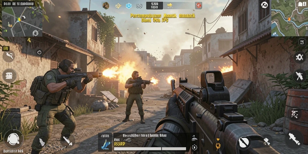 Screenshot dari gameplay FPS yang seru dan menegangkan.