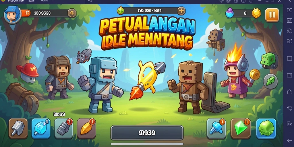 Tampilan gameplay 9939 dengan karakter Idle yang menarik.