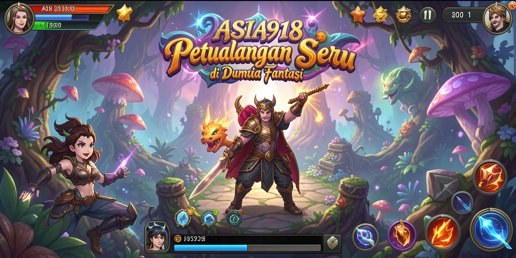 Tangkapan layar gameplay ASIA918 menampilkan petualangan seru di dunia fantasi.