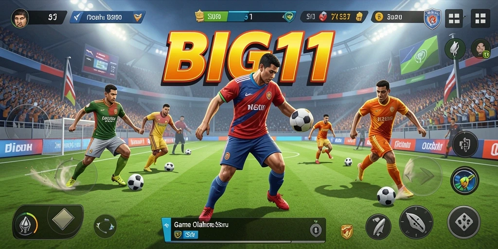 Screenshot BIG11 menampilkan gameplay seru dalam pertandingan olahraga.