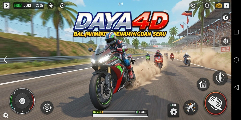 Tampilan gameplay seru dan mendebarkan dari DAYA4D.