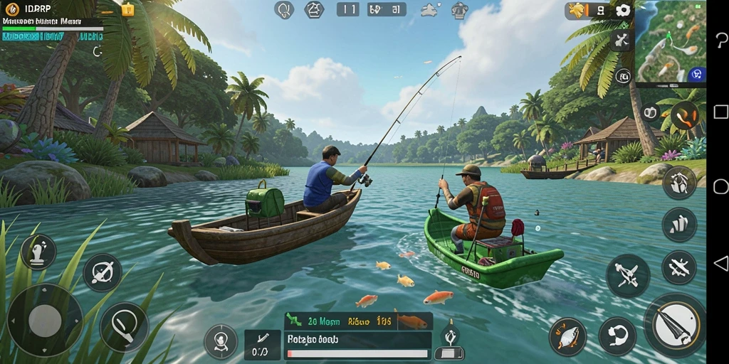 Tampilan gameplay yang luar biasa dan mendebarkan saat memancing.