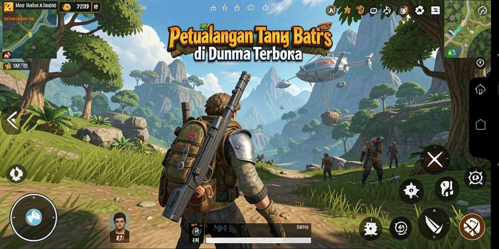 Tangkapan layar gameplay dari dunia Open World yang luas.