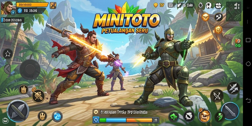 Tampilan gameplay seru di MINITOTO dengan aksi TPS intens.