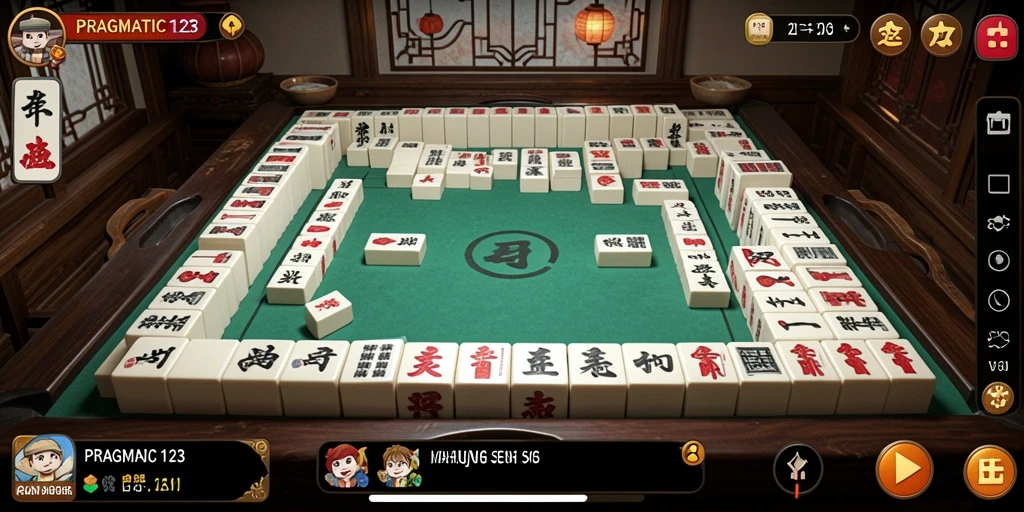 Screenshot permainan utama PRAGMATIC123 dengan gameplay Mahjong yang menarik.