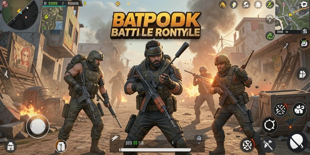 Gameplay RPOK menunjukkan aksi pertarungan dalam pertempuran Battle Royale.