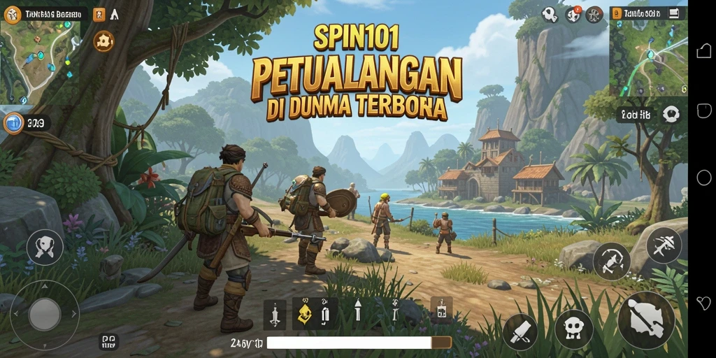 Tampilan gameplay <strong>SPIN101</strong> yang menakjubkan di dunia terbuka.