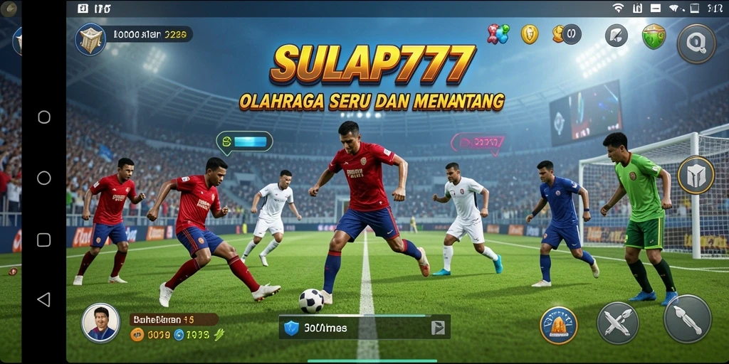 Tampilan seru dari gameplay SULAP777 yang menampilkan aksi olahraga.