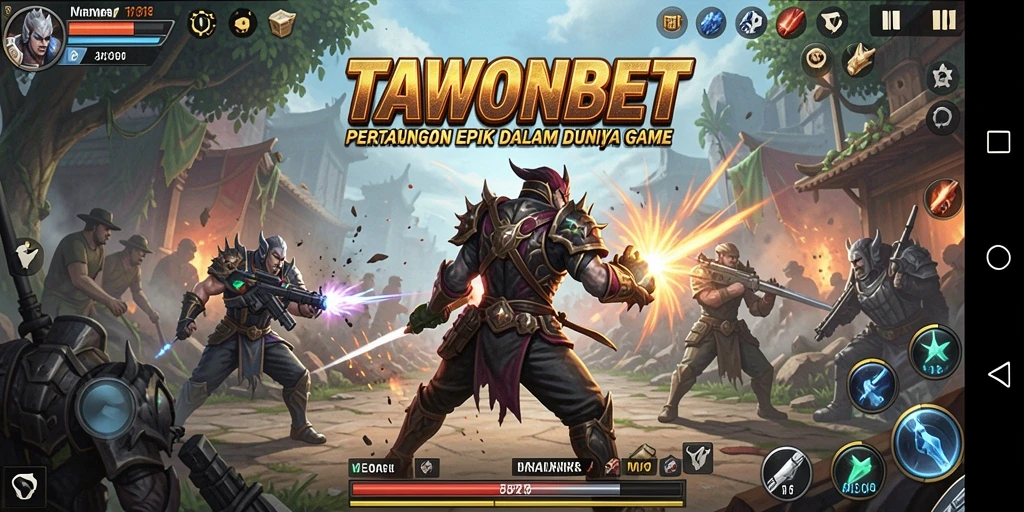 Gameplay TAWONBET yang mendebarkan di arena pertarungan.