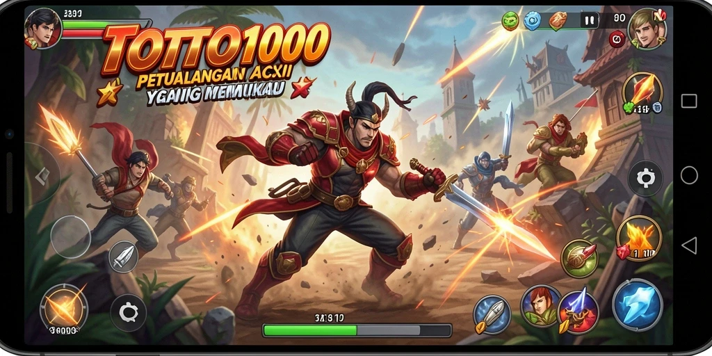 TOTO1000 menampilkan gameplay aksi yang intens dan menegangkan.