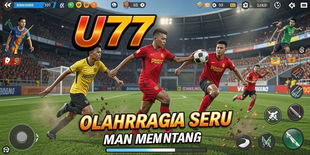 Tampilan gameplay olahraga yang mendebarkan dan seru di UT77.