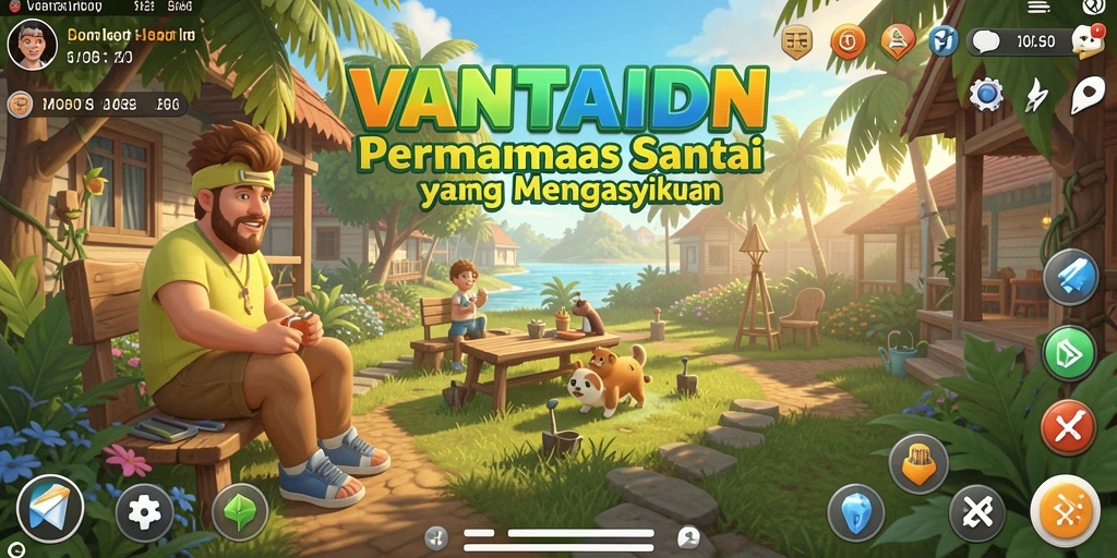 Tampilan menarik dari gameplay VANTAIDN yang santai dan menyenangkan.